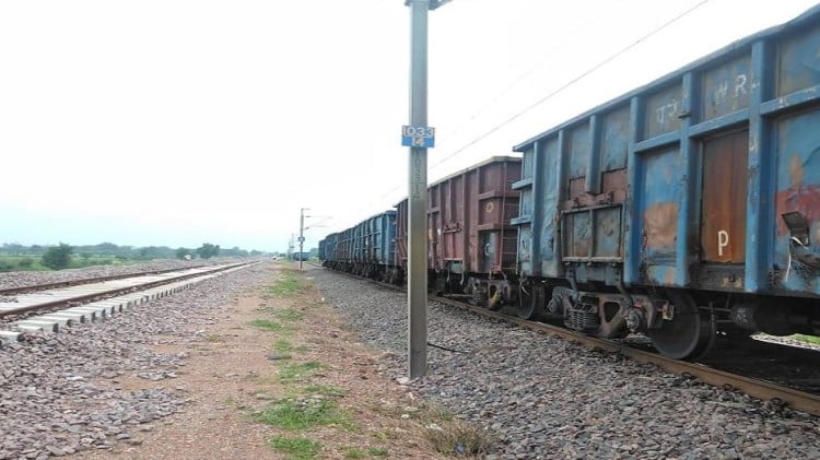 Box Wagon Train Derailed Due To Breaking Of Track In