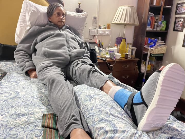 Shashi Tharoor Fell On Stairs In Parliament House Sprained His