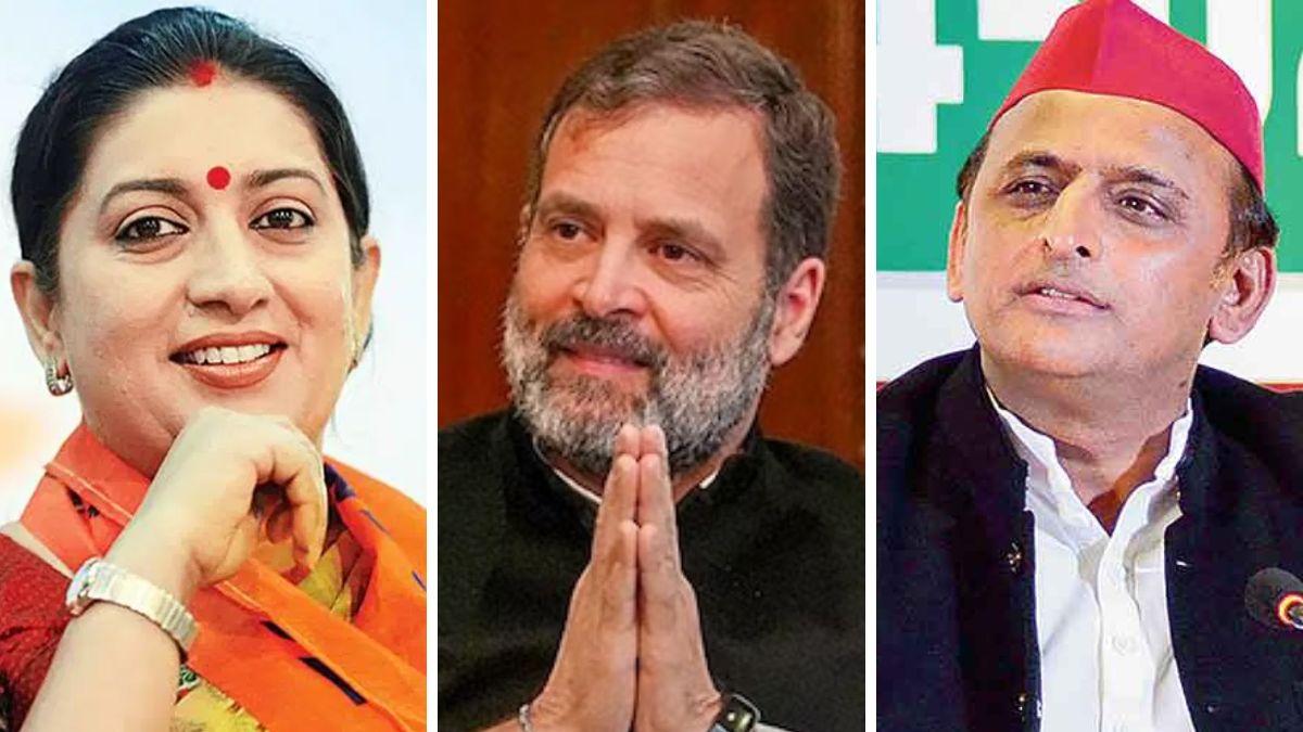 अमेठी में बीजेपी-कांग्रेस के बीच असली खिलाड़ी तो सपा है... स्मृति ईरानी, राहुल गांधी, अखिलेश यादव