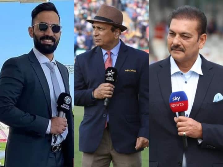 World Test Championship 2023 Final Dinesh Karthik Sunil Gavaskar Ravi Shastri Commentators IND Vs AUS