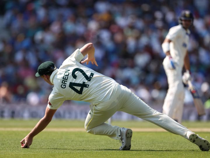 WTC Final 2023 IND Vs AUS Australian All Rounder Cameron Green Reacted On Shubman Gill's Disputed Catch Know What He Said | WTC Final: शुभमन गिल के विवादित कैच पर कैमरून ग्रीन के दी प्रतिक्रिया, बोले