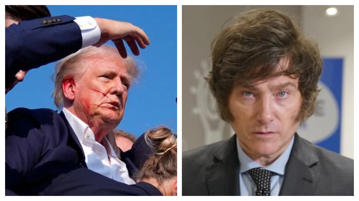 डोनाल्ड ट्रंप पर हुए जानलेवा हमले के लिए अर्जेंटीना के राष्ट्रपति जेवियर माइली ने इंटरनेशनल लेफ्ट को कोसा. (Photo: AP)