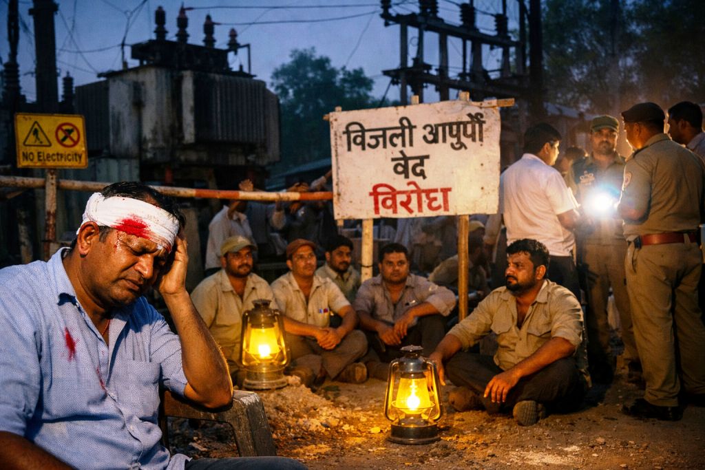 ssso-attack-jagdishpur-powercut-jaunpur.jpg जौनपुर जगदीशपुर विद्युत उपकेंद्र पर एसएसओ पर हमले के बाद बिजली आपूर्ति बाधित