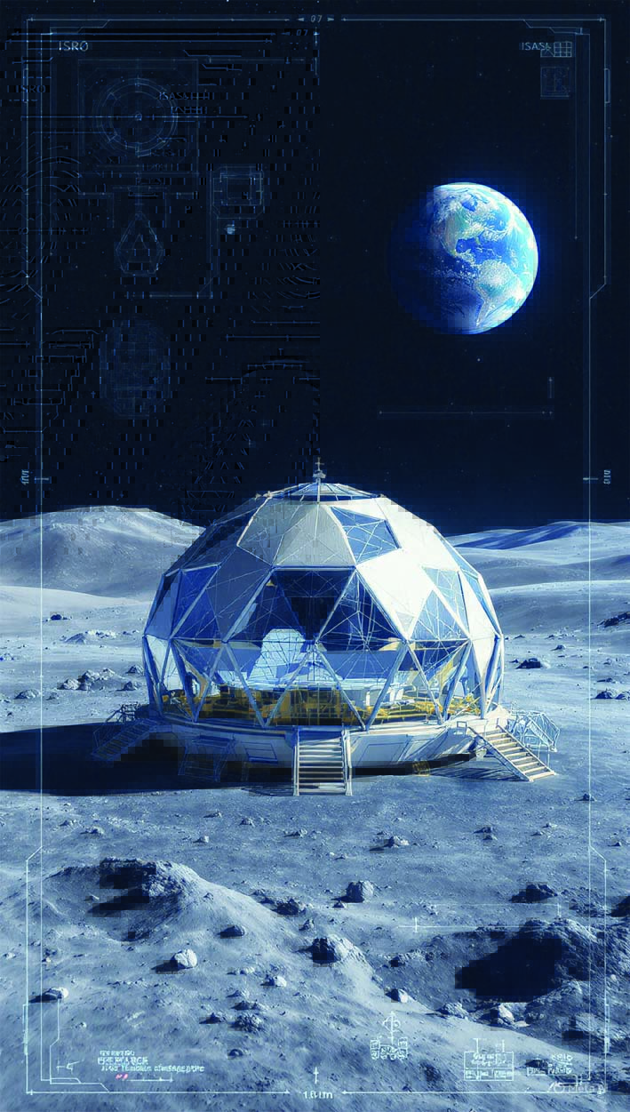 चाँद पर घर और भविष्य का Moon Base मॉडल