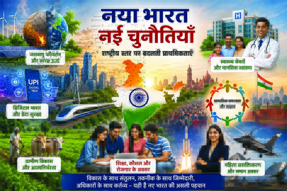 नया भारत नई चुनौतियाँ 2026 राष्ट्रीय प्राथमिकताएँ भारत
