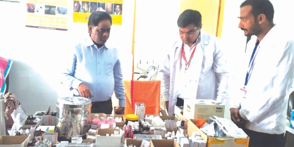 सीएमओ ने आरोग्य मेले का किया औचक निरीक्षण, व्यवस्थाएं जांचीं